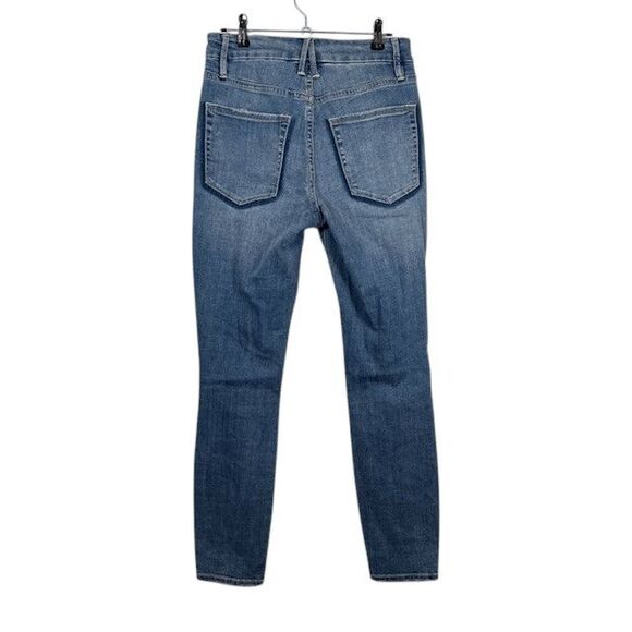 Good American Good Legs High Waist Distressed Crop Skinny Jeans Size 4 / 27 - Picture 5 of 13